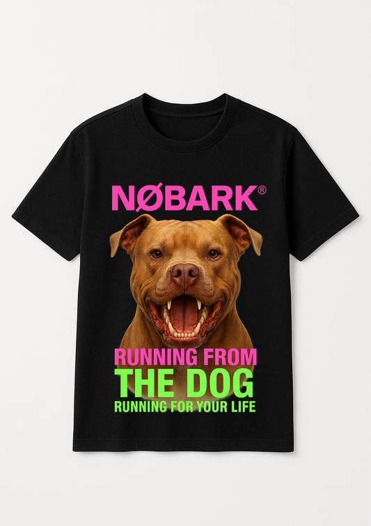 🔥 NØBARK® "PITBULL – RUNNING FROM THE DOG" TEE 🔥