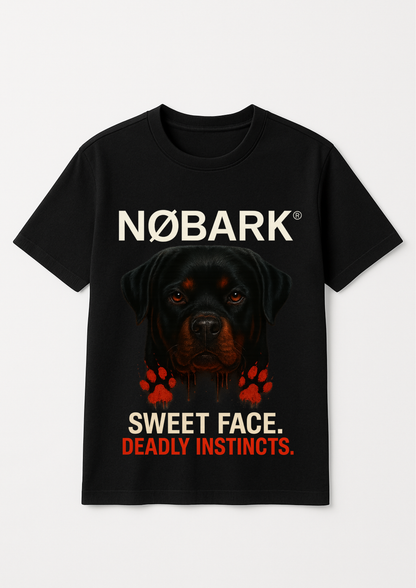 NØBARK – “Sweet Face. Deadly Instincts.” T-Shirt (Black)