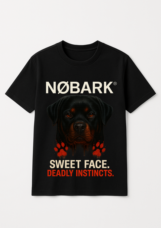 NØBARK – “Sweet Face. Deadly Instincts.” T-Shirt (Black)